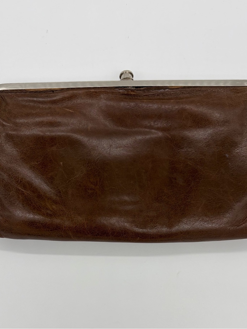 HOBO Brown Leather Frame Clutch